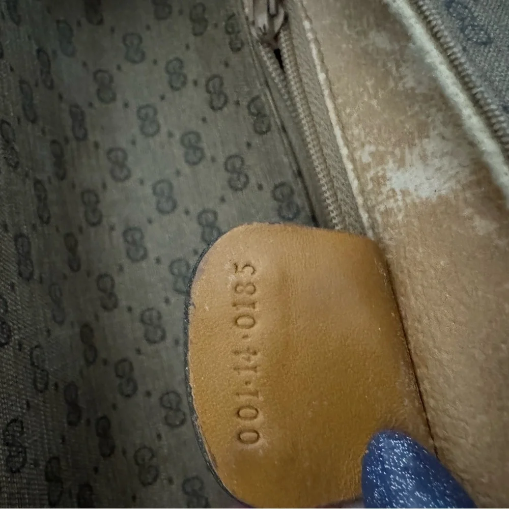 Gucci Micro Logo Tan and Brown Messenger Style Bag